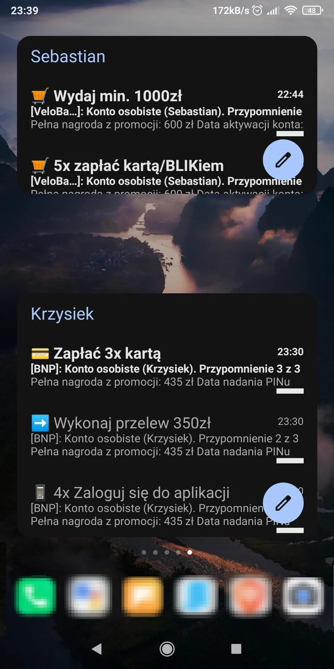 Extra przypomnienia mailowe w formie dwóch widgetów