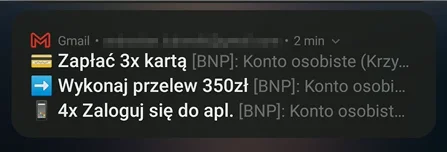 Pływające przypomnienia na smarftonie