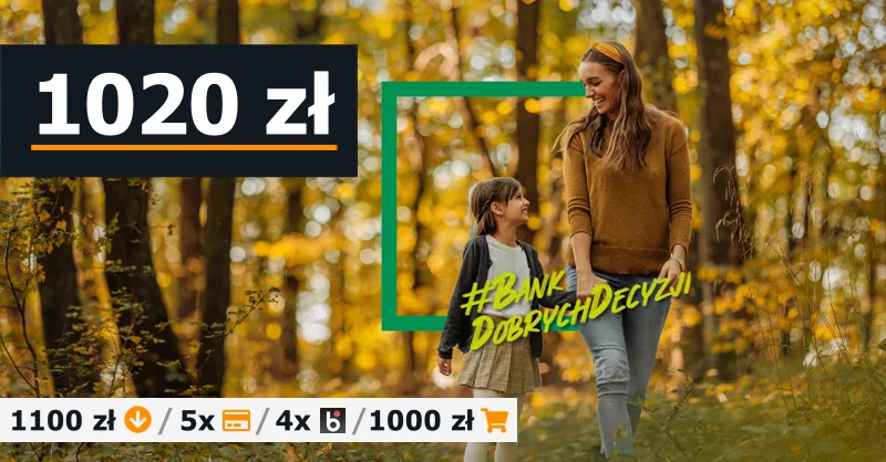 Bank BNP Paribas konto osobiste promocja bankowa 620 + 400 zł w bonach październik 2024