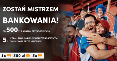 Grafika promująca Konto Przekorzystne w Banku Pekao z informacją o premii 500 zł